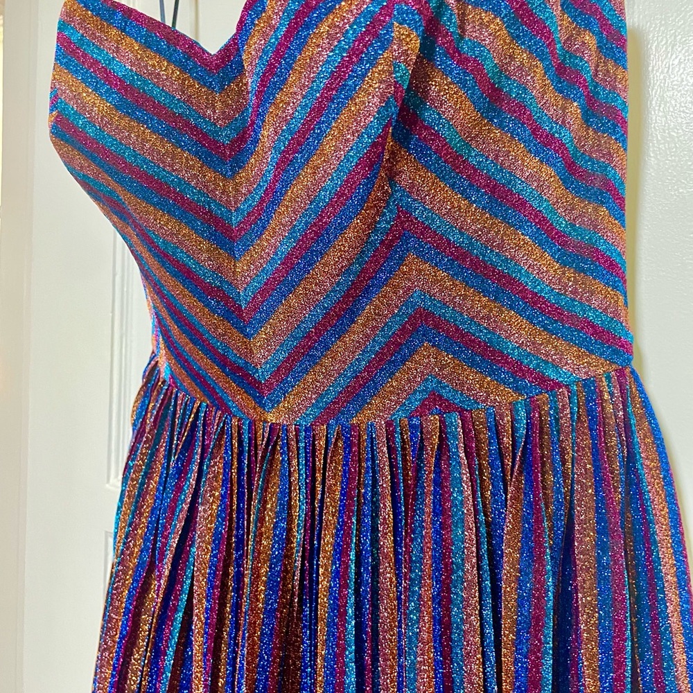 NWT Disco Queen 🪩 PROM DRESS 👗 Sequin Strapless - Size L - Picture 3 of 13